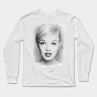 Young Marilyn Monroe Painting Edit Long Sleeve T-Shirt